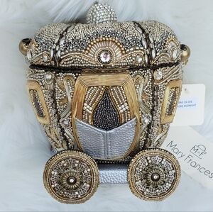 NWT MARY FRANCES BEFORE MIDNIGHT BEADED TOP HANDLE